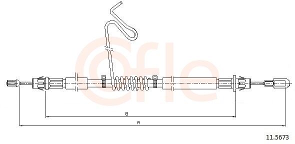 COFLE 11.5673 Cable Pull, parking brake