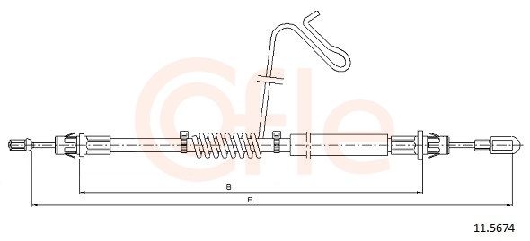 COFLE 11.5674 Cable Pull, parking brake