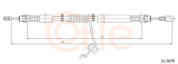 COFLE 11.5679 Cable Pull, parking brake