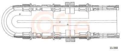 Cable Pull, parking brake COFLE 11.568