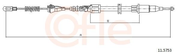 COFLE 11.5753 Cable Pull, parking brake