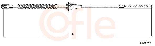 COFLE 11.5754 Cable Pull, parking brake