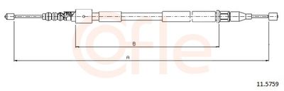 Cable Pull, parking brake COFLE 11.5759