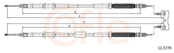 COFLE 11.5770 Cable Pull, parking brake