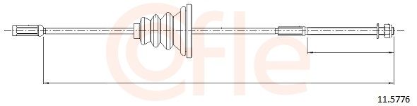 COFLE 11.5776 Cable Pull, parking brake