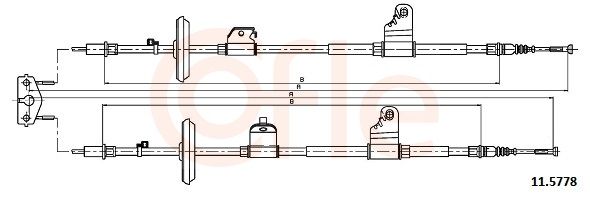 COFLE 11.5778 Cable Pull, parking brake