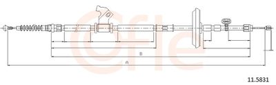 Cable Pull, parking brake COFLE 11.5831