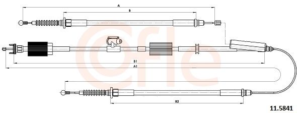 COFLE 11.5841 Cable Pull, parking brake