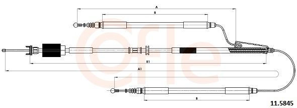 COFLE 11.5845 Cable Pull, parking brake