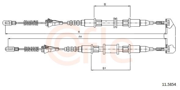 COFLE 11.5854 Cable Pull, parking brake