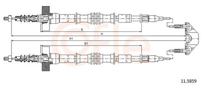 Cable Pull, parking brake COFLE 11.5859