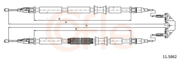 COFLE 11.5862 Cable Pull, parking brake
