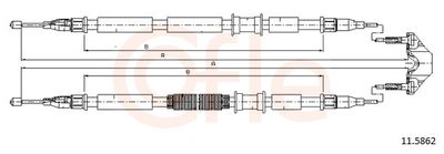 Cable Pull, parking brake COFLE 11.5862