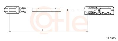 Cable Pull, parking brake COFLE 11.5935