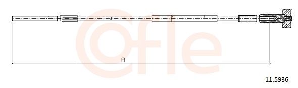 COFLE 11.5936 Cable Pull, parking brake
