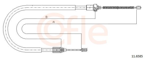 COFLE 11.6585 Cable Pull, parking brake