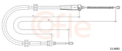Cable Pull, parking brake COFLE 11.6683