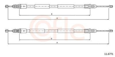 Cable Pull, parking brake COFLE 11.6771
