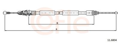 Cable Pull, parking brake COFLE 11.6804
