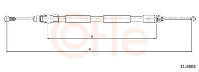 Cable Pull, parking brake COFLE 11.6808