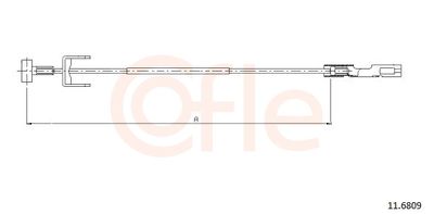 Cable Pull, parking brake COFLE 11.6809