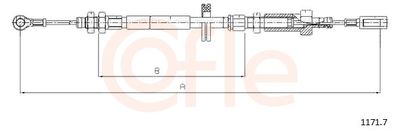 Cable Pull, parking brake COFLE 1171.7