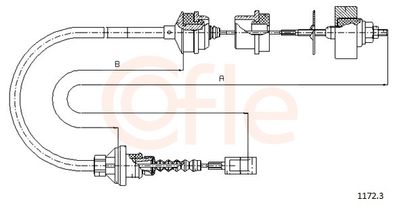 Cable Pull, clutch control COFLE 1172.3