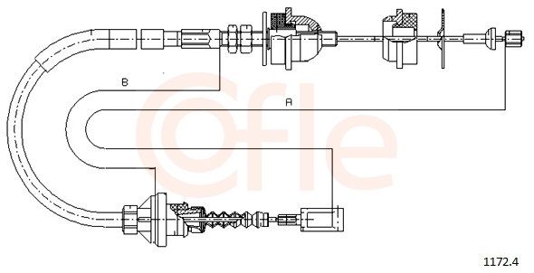 COFLE 1172.4 Cable Pull, clutch control