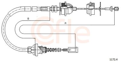 Cable Pull, clutch control COFLE 1172.4