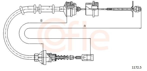 COFLE 1172.5 Cable Pull, clutch control