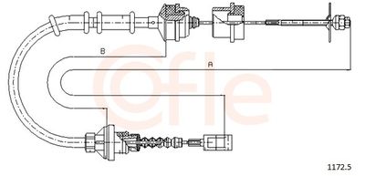 Cable Pull, clutch control COFLE 1172.5