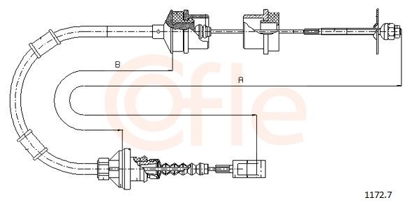 COFLE 1172.7 Cable Pull, clutch control