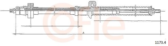 COFLE 1173.4 Accelerator Cable