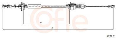 Accelerator Cable COFLE 1173.7