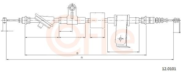 COFLE 12.0101 Cable Pull, parking brake