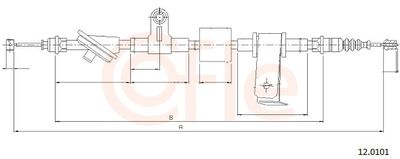 Cable Pull, parking brake COFLE 12.0101