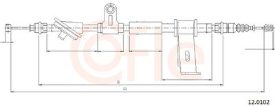 Cable Pull, parking brake COFLE 12.0102