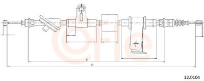 Cable Pull, parking brake COFLE 12.0104