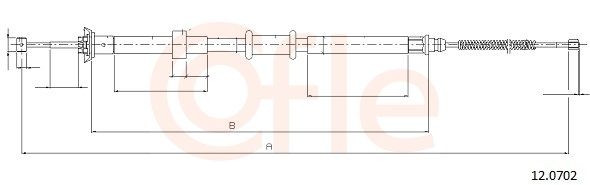COFLE 12.0702 Cable Pull, parking brake