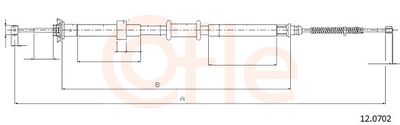 Cable Pull, parking brake COFLE 12.0702