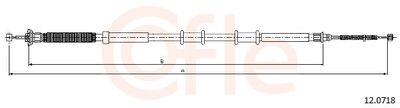 Cable Pull, parking brake COFLE 12.0718