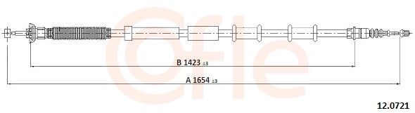 COFLE 12.0721 Cable Pull, parking brake