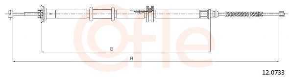 COFLE 12.0733 Cable Pull, parking brake