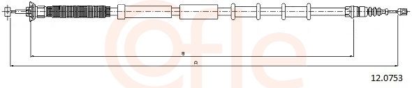 COFLE 12.0753 Cable Pull, parking brake