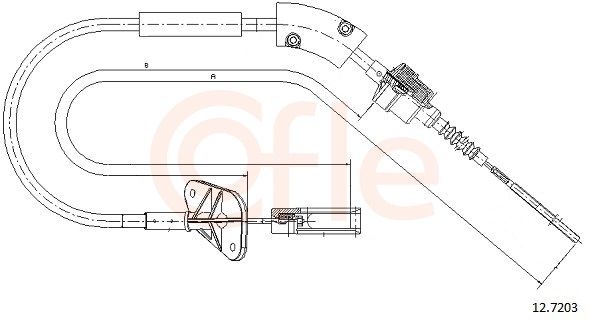 COFLE 12.7203 Cable Pull, clutch control