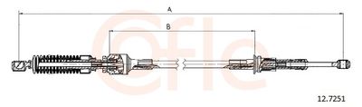 Cable Pull, manual transmission COFLE 12.7251
