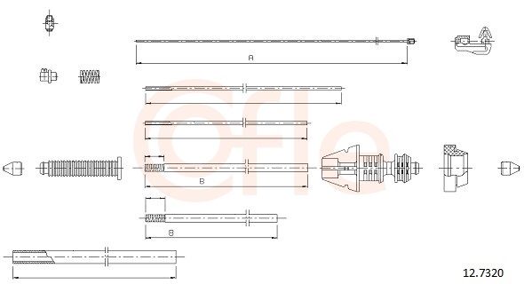 COFLE 12.7320 Accelerator Cable