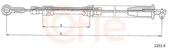 COFLE 1251.9 Cable Pull, parking brake