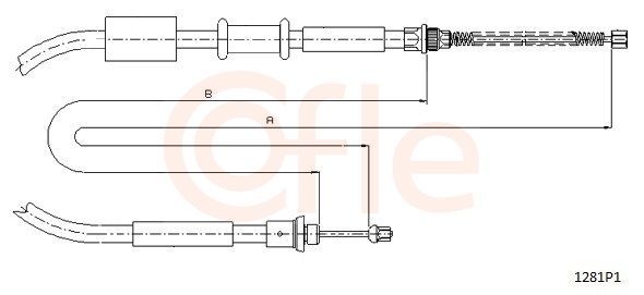 COFLE 1281P1 Cable Pull, parking brake