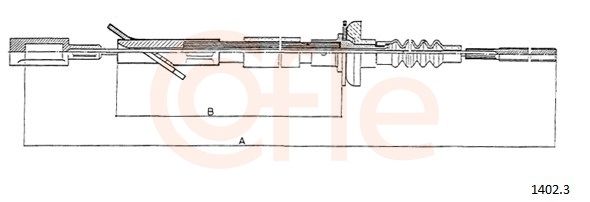 COFLE 1402.3 Cable Pull, clutch control